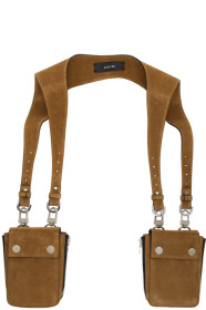 Amiri - Brown Suede Body Harness Bag