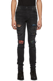 Amiri - Black Vintage Tee Animation MX1 Jeans