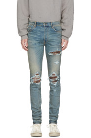 Amiri - Indigo Animal Print MX1 Jeans