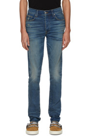 Amiri - Indigo Distressed Stack Jeans