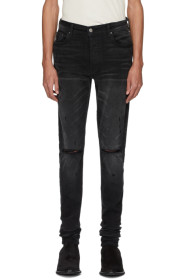 Amiri - Black Distressed Stack Jeans