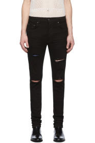 Amiri - 黑色 Thrasher Classic 牛仔裤