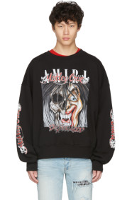 Amiri - Pull molletonné surdimensionné noir 'Mötley Crüe Dr Feelgood'