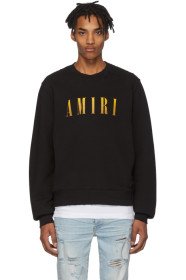 Amiri - Pull molletonné à logo noir Core