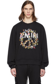 Amiri - Pull molletonné noir Peace Butterfly