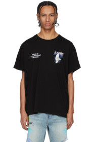 Amiri - 黑色 Rainbow Dove T 恤