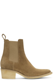 Amiri - Bottes chelsea beiges Pointy Toe