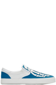 Amiri - Baskets à enfiler bleues et blanches Bones