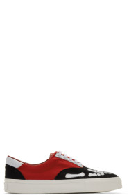 Amiri - Baskets noires et rouges Skeleton Toe