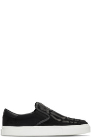 Amiri - Baskets à enfiler noires Skeleton Toe