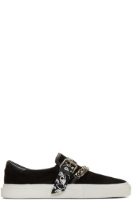 Amiri - Baskets en suède noires Bandana Buckle