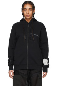 A-Cold-Wall* - Black Logo Zip-Up Hoodie