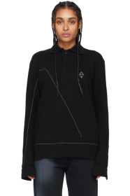 A-Cold-Wall* - Black Rhombus Badge Long Sleeve Polo