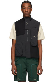 A-COLD-WALL* - Veste côtelée et rembourrée noire Pocket