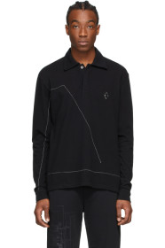 A-Cold-Wall* - Black Rhombus Badge Long Sleeve Polo