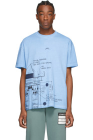 A-COLD-WALL* - T-shirt bleu Blueprint