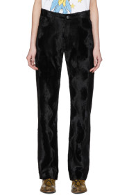 Martine Rose - Black Faux Pony Augustus Trousers