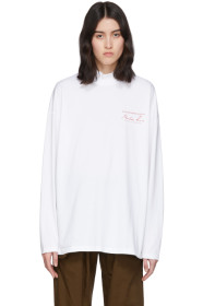 Martine Rose - White Funnel Neck T-Shirt