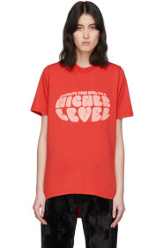 Martine Rose - レッド フロント シーム Lacksley T シャツ