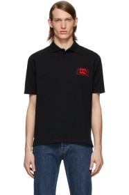 Martine Rose - Polo noir Jacquard