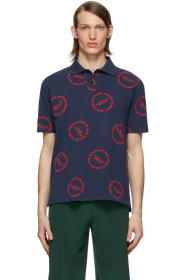Martine Rose - Polo bleu marine Baba