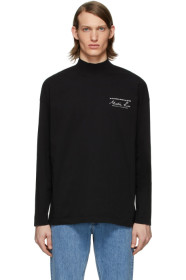 Martine Rose - T-shirt à col cheminée noir