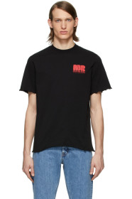 Martine Rose - T-shirt à ourlet ondulé noir