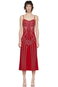Y/Project - Red Graphic Pattern Dress