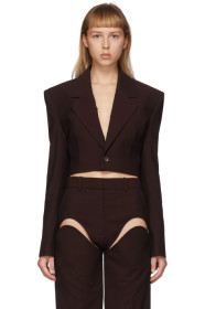 Y/Project - Burgundy Cropped Blazer