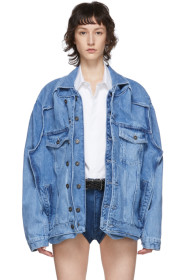 Y/Project - SSENSE 限定 ブルー デニム ポップアップ ジャケット