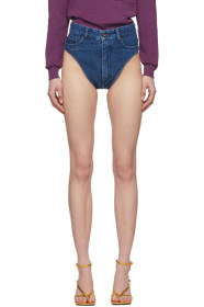 Y/Project - Blue Denim Janties Shorts