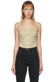 Y/Project - SSENSE Exclusive Beige Swirl Placement Camisole.