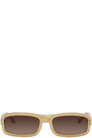 Y/Project - Gold Linda Farrow Edition Rectangular Sunglasses