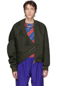 Y/Project - Blouson aviateur vert Upside Down