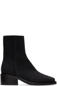 Y/Project - Black Denim Fitted Boots