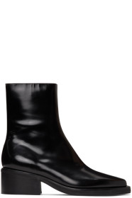 Y/Project - Black Leather Fitted Boots