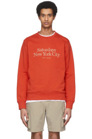 Saturdays NYC - Pull molletonné rouge Bowery Miller Standard