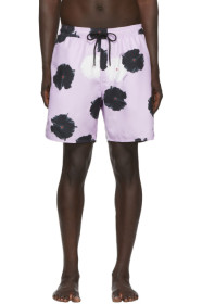 Saturdays NYC - Purple Timothy Moon Flower Swim Shorts