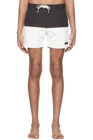 Saturdays NYC - Black & Off-White Ennis Board Shorts