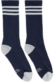 Saturdays NYC - Navy & Grey Athletic Socks