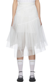 Shushu/Tong - SSENSE Exclusive White 2 Layer Skirt
