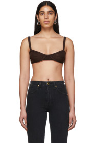 Khaite - SSENSE Exclusive Brown Cashmere Eda Bra