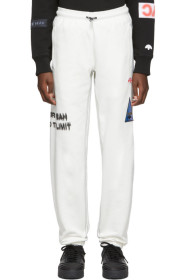 adidas Originals by Alexander Wang - オフホワイト グラフィック ラウンジ パンツ