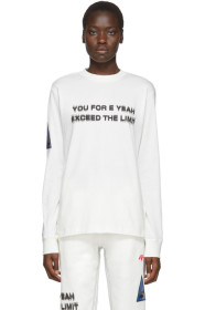 adidas Originals by Alexander Wang - ホワイト You For E Yeah Exceed The Limit ロング スリーブ T シャツ