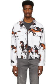 Rhude - White Denim Horses Jacket