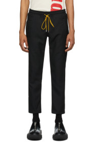 Rhude - Black Pinstripe Smiley Trousers