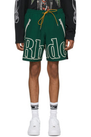 Rhude - Green Oversized Logo Shorts