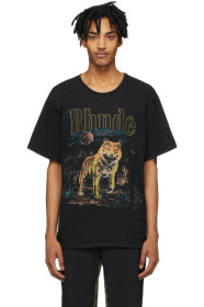 Rhude - ブラック Wolf T シャツ