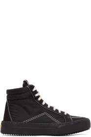Rhude - ブラック スエード レザー V1 ハイ スニーカー