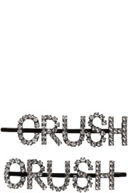 Ashley Williams - Black & Transparent 'Crush' Hair Clip Set